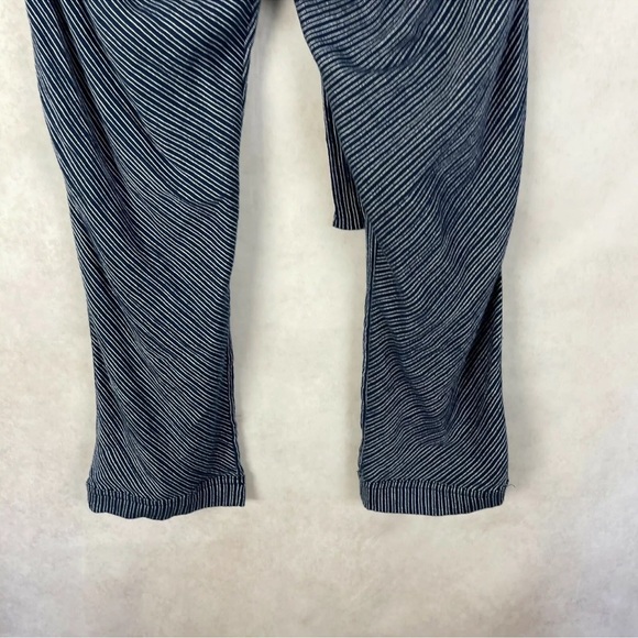 Free People Rumors Yarn Dye Stripe Paper Bag Pants Blue and White Striped - Picture 9 of 11